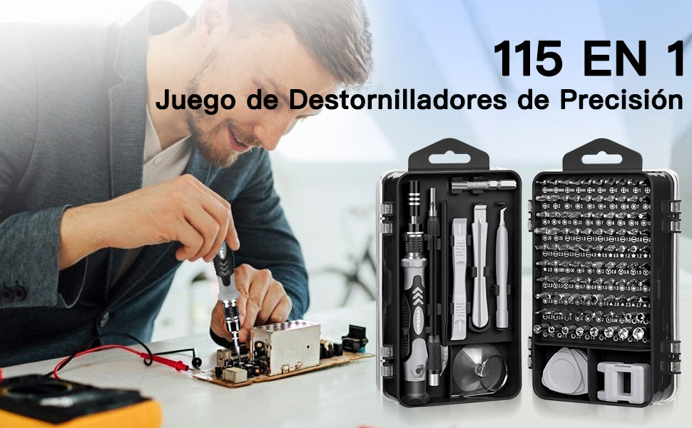 DESTORNILLADOR DE PRECISION 115 EN1  LA SOLUCIÓN TODO-EN-UNO QUE NECESITAS